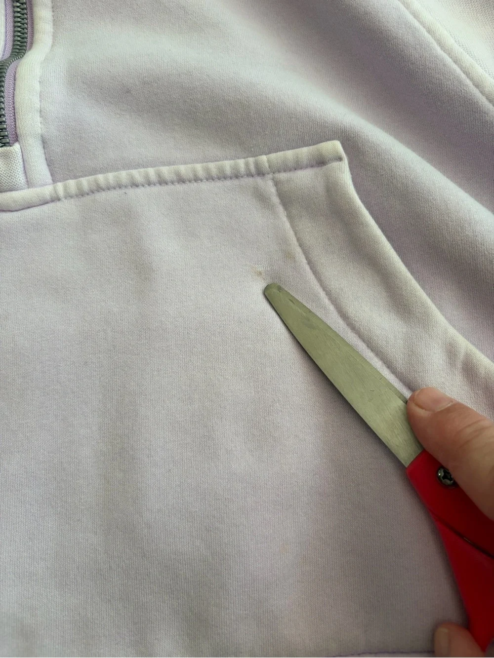 lululemon athletica Cropped Lavender Quarter Zip Hoodie Size XL